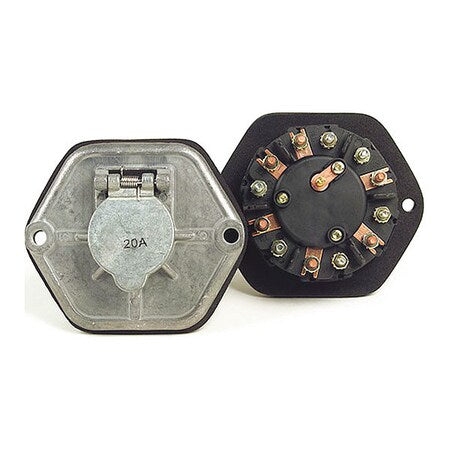 Socket w/30A Breakers,7-Pole