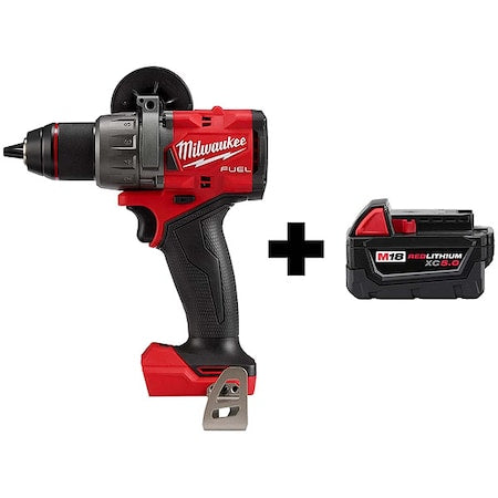 Drill/Driver and Battery, 1/2 in, 18V DC