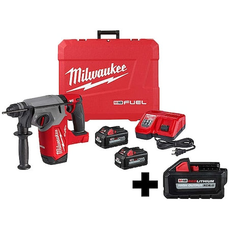 M18 FUEL 1" SDS Plus Rotary Hammer Kit + M18 HIGH OUTPUT XC6.0 Battery Pack