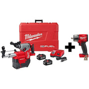 M18 FUEL 1" SDS Plus Rotary Hammer w/ Dust Extractor Kit + M18 FUEL 1/2" Mid-Torque Impact Wrench
