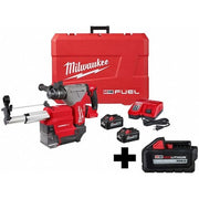 M18 FUEL 1-1/8" SDS Plus Rotary Hammer w/ ONE-KEY & HAMMERVAC Dust Extractor Kit + M18 XC6.0 Battery