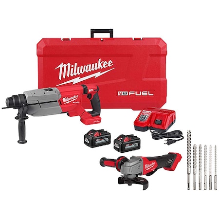 M18 FUEL 4-1/2" / 5" Braking Grinder + SDS PLUS MX4 6PC KIT + M18 FUEL 1-1/4" SDS PLUS Rotary Hammer
