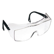 Reader Safety Glasses, Black Wraparound Frame, Anti-Fog Coating, M