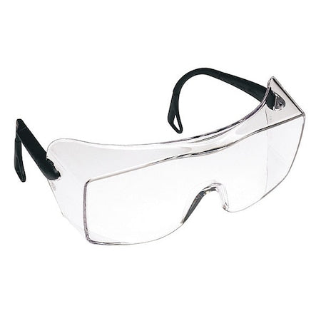 Reader Safety Glasses, Black Wraparound Frame, Anti-Fog Coating, M