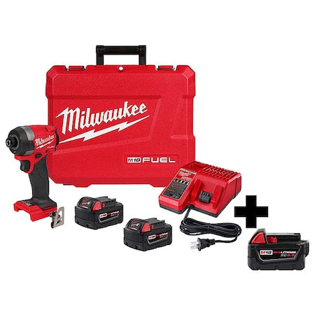 M18 FUEL 1/4" Hex Impact Driver Kit + M18 XC5.0 Battery Pack