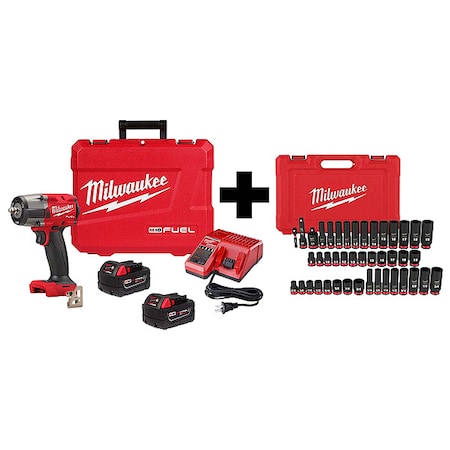 M18 FUEL 3/8" MTIW w/ Friction Ring Kit + 43PC SHOCKWAVE 3/8" Drive 6-Point Socket Set