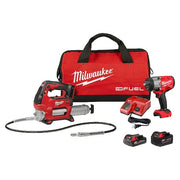 M18 FUEL 1/2 in. High Torque Impact Wrench with Friction Ring & Grease Gun Combo Kit