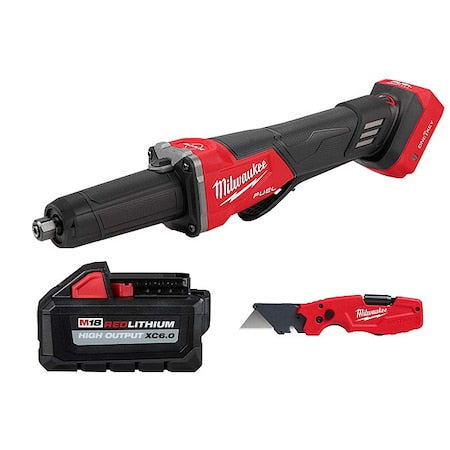 FASTBACK 6-IN-1 Utility Knife + M18 FUEL Braking Die Grinder, ONE-KEY + M18 XC6.0 Battery