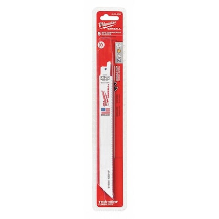 8" 8/12 TPI SAWZALL Blades (5 Pk)