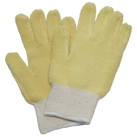 Condor Heat Resistant Gloves, Cotton/Kevlar(R), 500  Degrees F Max Temp., Knit Cuff Yellow, L ( 9 )