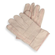 Condor Hot Mill Gloves, Cotton, 275  Degrees F Max Temp., Straight Cuff White, L ( 9 ), 1 PR