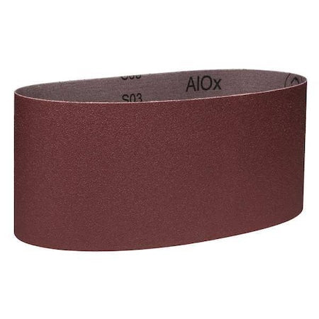 Sanding Belt, 4 in W, 21 3/4 in L, Coated, Aluminum Oxide, 80 Grit, Medium, 340D, Brown