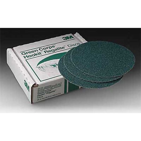 Hook-and-Loop Sanding Disc, 5 in Dia, No Hole, Ceramic, 40 Grit, Coated Type, 751U