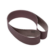Sanding Belt, 4 in W, 60 in L, Coated, Aluminum Oxide, 80 Grit, Not Applicable, 341D, Brown