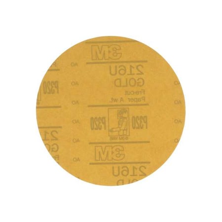 Hook-and-Loop Sanding Disc, 6" Dia, Non-Vacuum, Aluminum Oxide, P320 Grit, Coated Type, 216U
