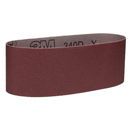 Sanding Belt, 3 in W, 21 in L, Coated, Aluminum Oxide, 80 Grit, Not Applicable, 340D, Brown