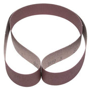 Sanding Belt, 1 1/2 in W, 60 in L, Coated, Aluminum Oxide, 80 Grit, Not Applicable, 341D, Brown