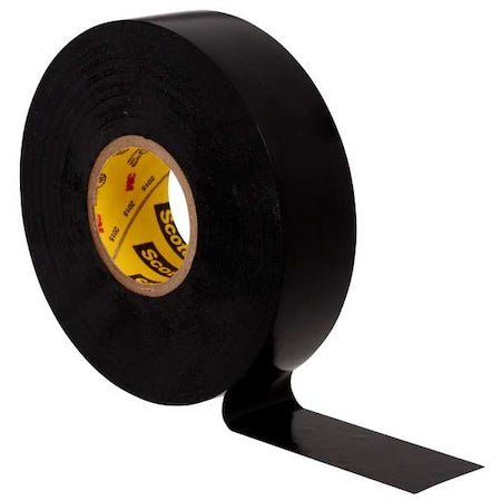 Vinyl Electrical Tape, 3/4 in W x 76 ft L , 7 mil Thick, Black, Scotch Super 33+, 1 Pk