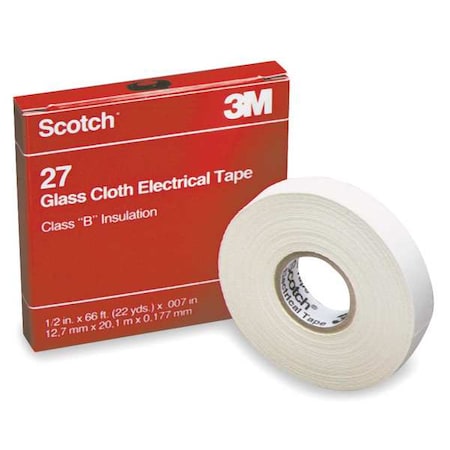 ElectricalTape,White,22ydL,1/2inW