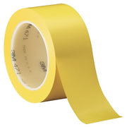 Floor Marking Tape, vinyl, No Legend, Yellow, 1 in W., 5.2 mil Thickness