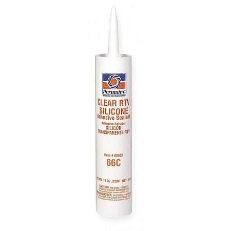 Multipurpose Gasket Sealant, 11 oz, Clear, Temp Range -75 to 400 Degrees F
