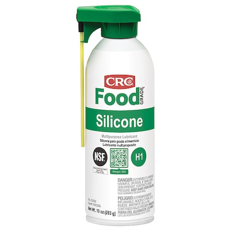 Multi-Purpose Food Grade Silicone Lubricant, H1 Food Grade, -40 to 400 Degree F, 10 Oz Aerosol Can