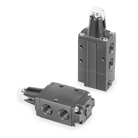 Manual Air Control Valve,3-Way,1/4In NPT