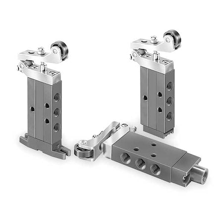 Manual Air Control Valve,3-Way,1/8In NPT