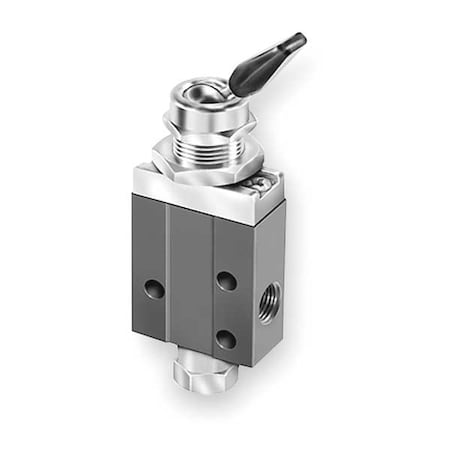 Manual Air Control Valve,3-Way,1/8In NPT