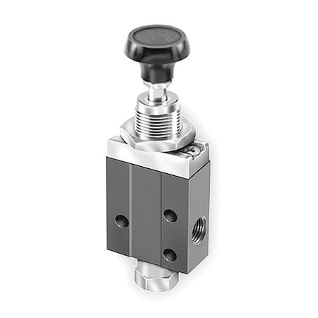 Manual Air Control Valve,3-Way,1/8In NPT