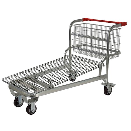 Wire-Sided Platform Truck,59-1/4 In. L