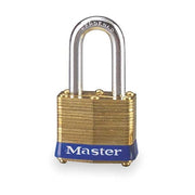 Padlock, Keyed Alike, Long Shackle, Rectangular Brass Body, Steel Shackle, 5/8 in W