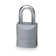 Padlock, Keyed Different, Standard Shackle, Rectangular Steel Body, Boron Shackle, 29/32 in W