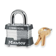 Padlock, Keyed Alike, Standard Shackle, Rectangular Steel Body, Steel Shackle, 5/8 in W
