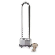Padlock, Keyed Different, Adjustable Shackle, Rectangular Steel Body, Steel Shackle, 13/16 in W