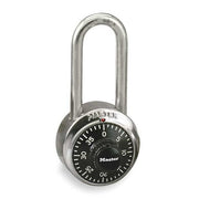 Combination Padlock, Front, Black/Silver
