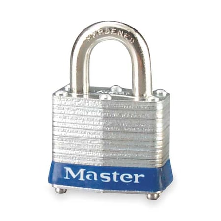 Padlock, Keyed Alike, Standard Shackle, Rectangular Steel Body, Steel Shackle, 5/8 in W