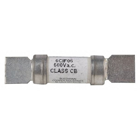 Ceramic Fuse, CIF06 Series, Time-Delay, 6A, 600V AC, 200kA at 250V DC, 200kA at 600V AC