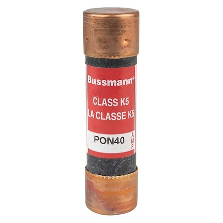 Midget Fuse, Time-Delay, 40A, 250V AC, Non-Indicating, 10kA at 250V AC