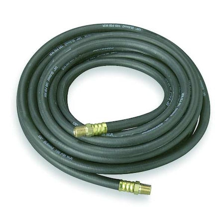 3/4" x 25 ft EPDM Coupled Multipurpose Air Hose 200 psi BK