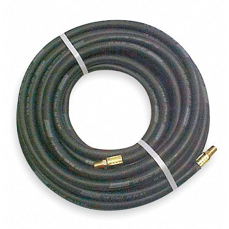 1/4" x 50 ft EPDM Coupled Air Hose 200 psi Black