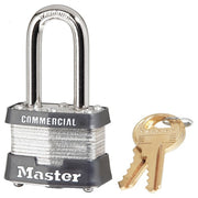 Padlock, Keyed Alike, Long Shackle, Rectangular Steel Body, Steel Shackle, 5/8 in W