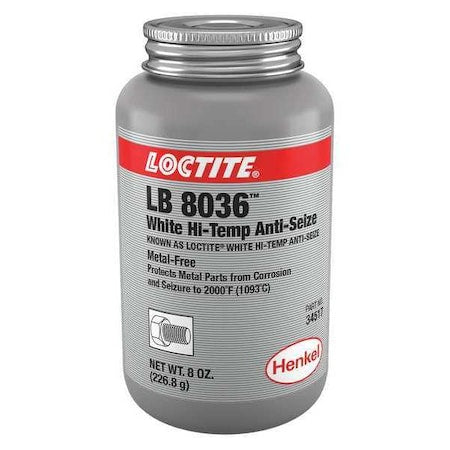 Anti Seize Compound,White Hi-Temp,8oz LB 8036(TM)