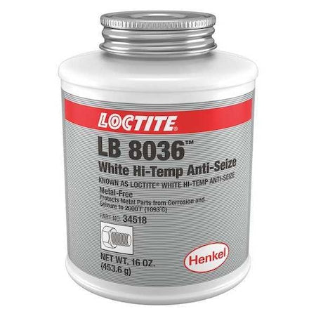 Anti Seize Compound,White Hi-Temp,16oz LB 8036