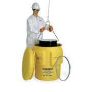 Open Head Salvage Drum, Polyethylene, 65 gal, Unlined, Yellow