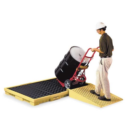 Spill Deck, 88 gal Spill Capacity, 6 Drums, 10,000 lb Load Capacity, Polyethylene