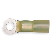 Ring Terminal, #10 Stud Size, 10 AWG, 600 V, Heat Shrink Insulated, Yellow, Crimp Termination Only