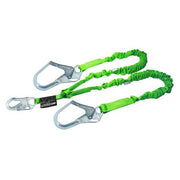 Manyard(TM) II Shock Absorbing Lanyard, 6 ft. Length, Snap Hook, Steel, 2 Leg(s)