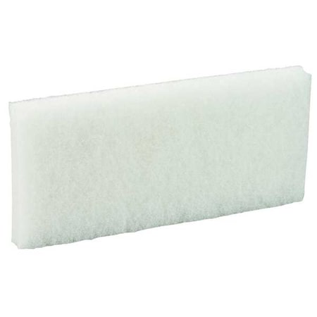 10 in L Soft Pad, Pad End, White, PK10