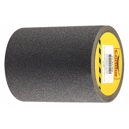 Anti-Slip Tape Grit Mineral 80 Grit Size, Black, 6" W x 30 ft. L, 28 mil Thick